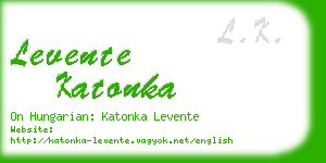 levente katonka business card